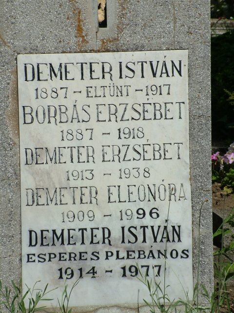 Demeter Istv�n (1914-1977) s�reml�ke.